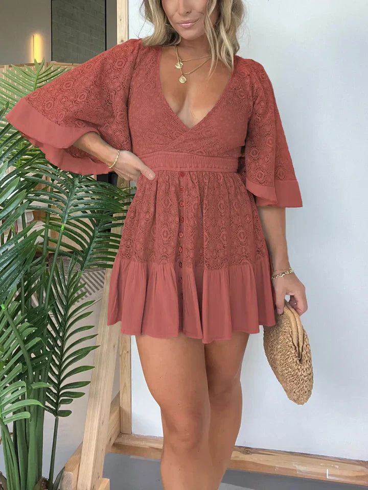 Brittany - Spielkleid für Frauen aus Spitze und Häkelspitze