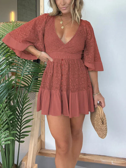 Brittany - Spielkleid für Frauen aus Spitze und Häkelspitze