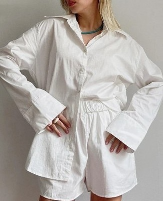 Elegantes zweiteiliges Baumwollset | Lässiges kurzärmeliges Outfit für Frauen