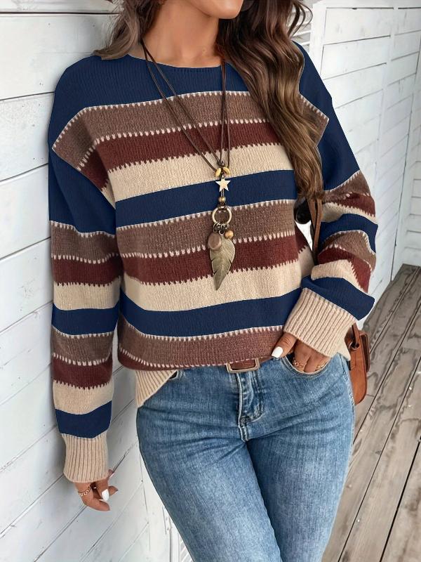 Lunira™ | Gestreifter Strickpullover