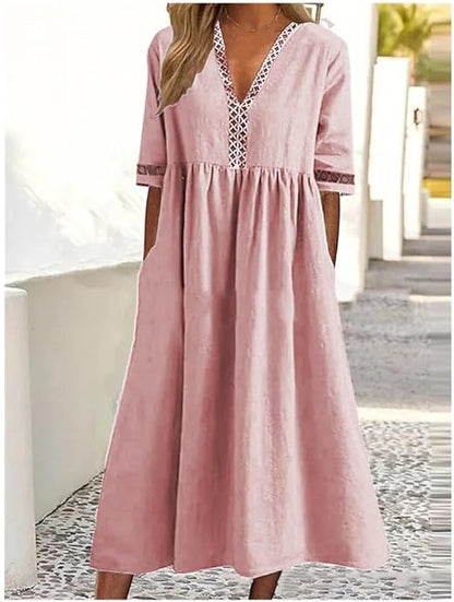 Bridget - Kleid aus Baumwoll-Leinen