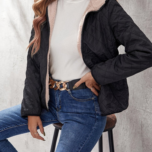 Emma | Gesteppte Jacke mit Reißverschluss und Kapuze