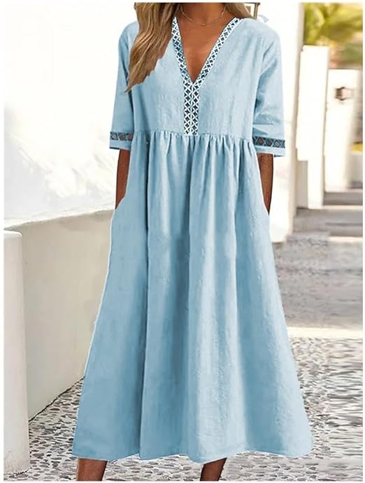 Bridget - Kleid aus Baumwoll-Leinen