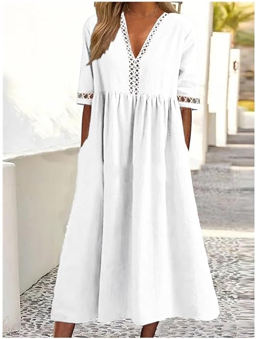 Bridget - Kleid aus Baumwoll-Leinen