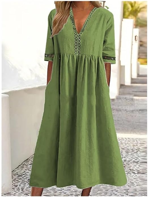 Bridget - Kleid aus Baumwoll-Leinen