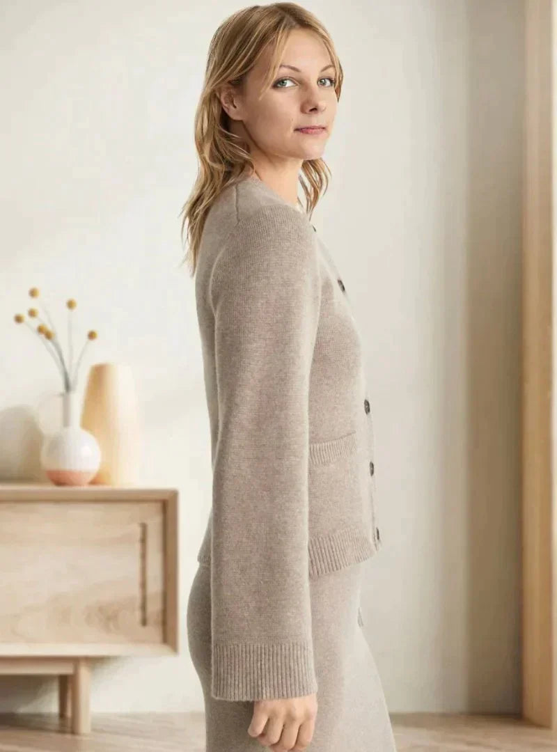 Jane - Weiche Strickjacke mit Knöpfen für Frauen