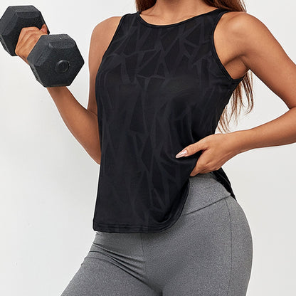 Lara | Yoga-Tanktop mit geometrischem Ausschnitt und lockerer Passform
