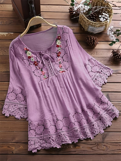 Tavo™ | Elegante Bluse aus raffinierter Spitze