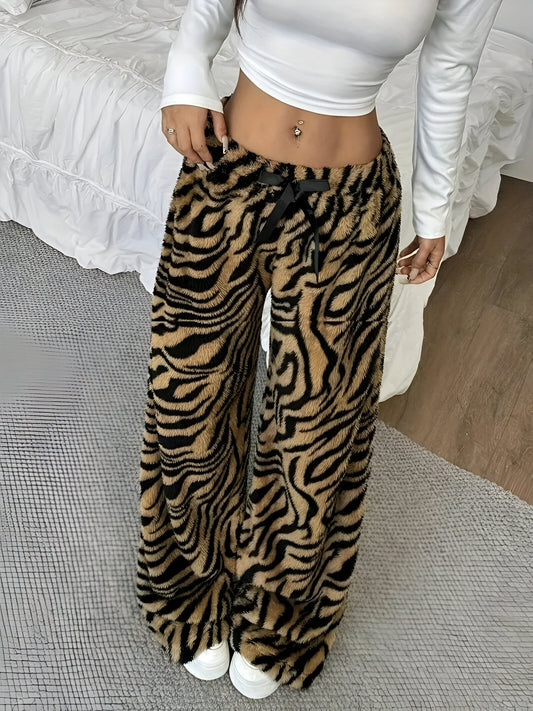 Hedvika | Elegante weite Hose mit Zebramuster für Frauen
