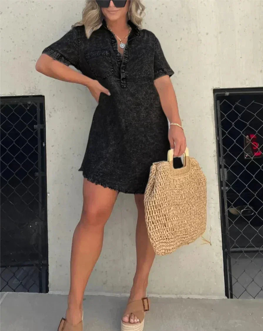 Kleid Jeanshemd-Bluse