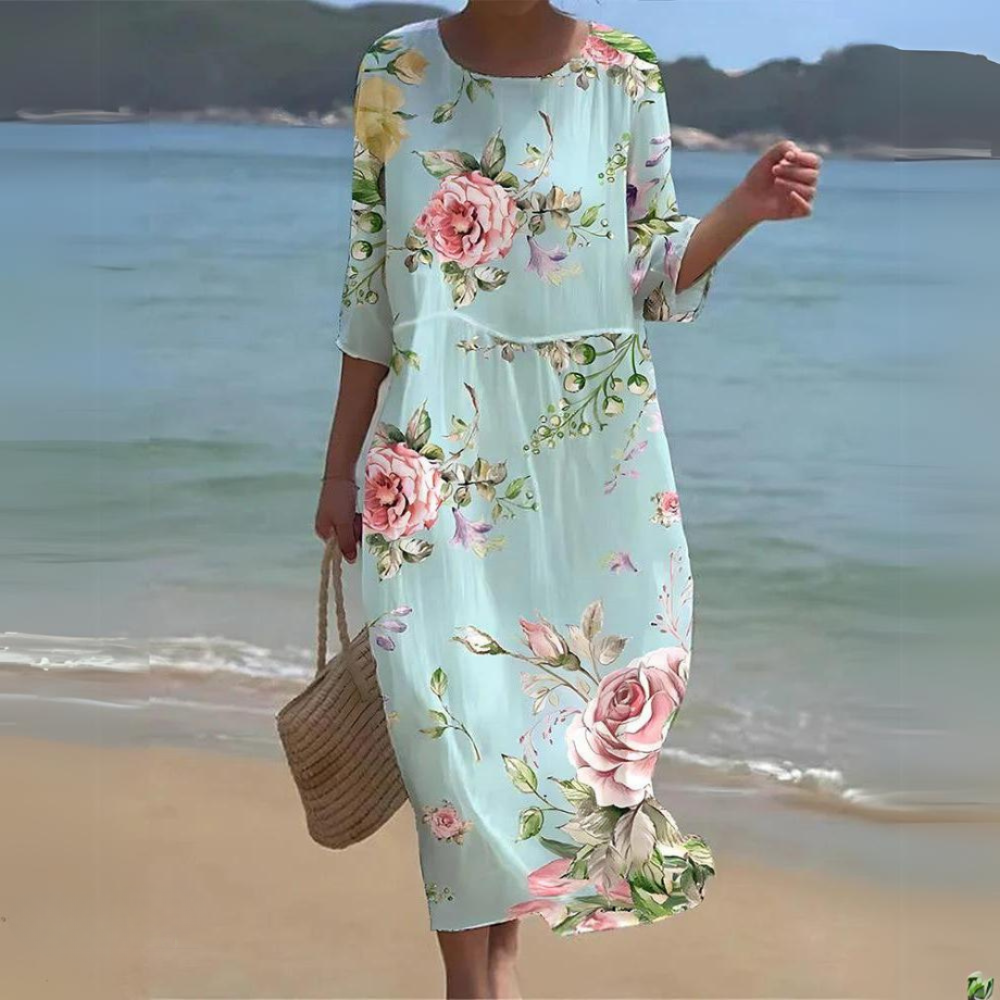 Elegantes Kleid, das den Bauch verdeckt