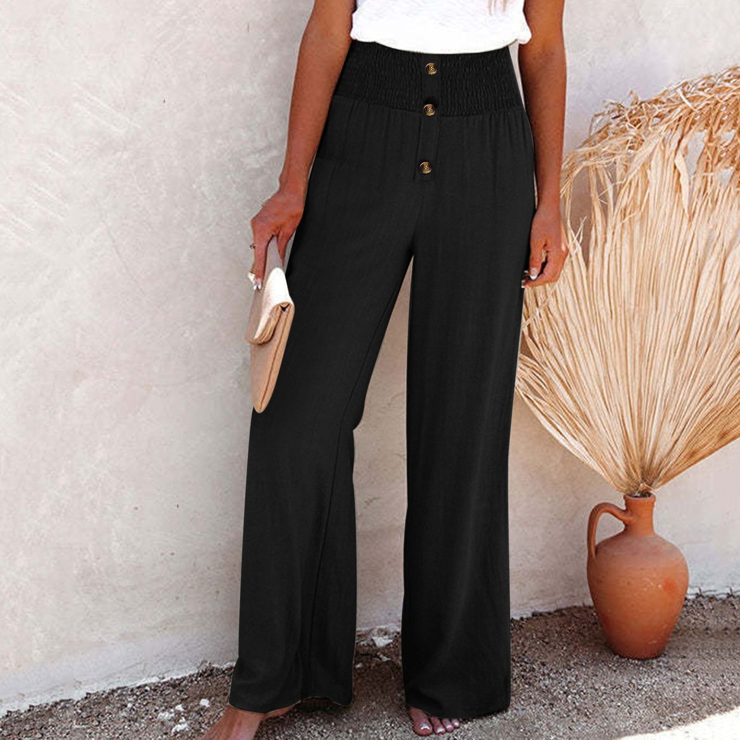 Emilie - Leinenhose mit hoher Taille