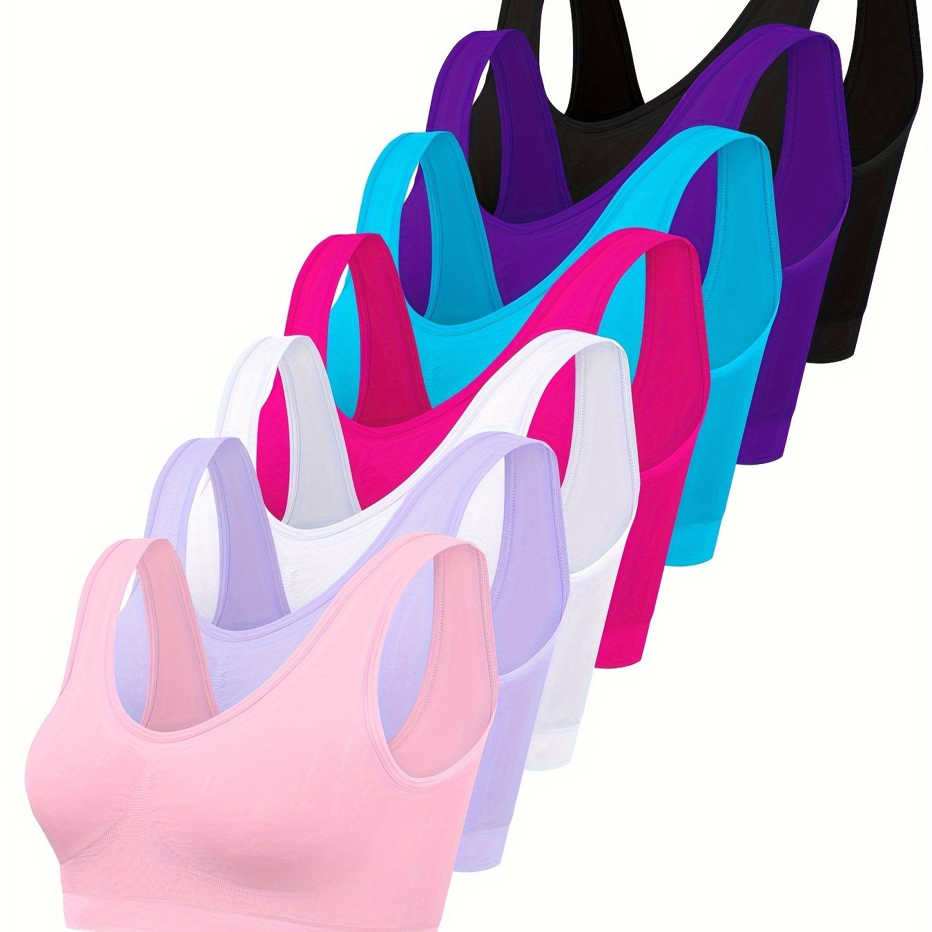 Eline | 7-teiliges Set aus nahtlosen Sport-BHs