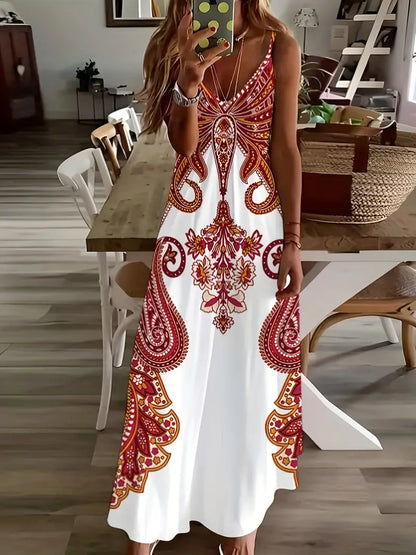 Gloria - Maxikleid mit V-Ausschnitt und Blumendruck
