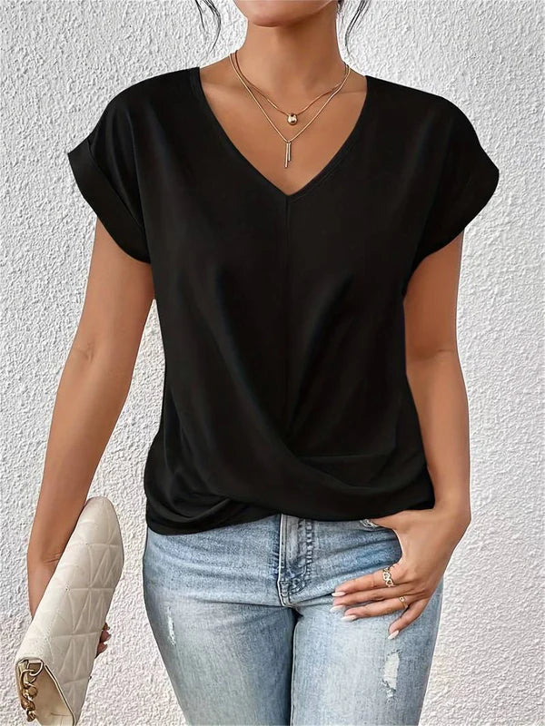 Leslie - Lässiges Kurzarm-T-Shirt für Frauen