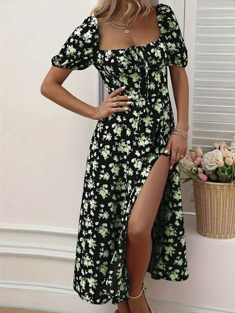 Adalie - Schickes Kleid mit Schlitz für Frühling und Sommer