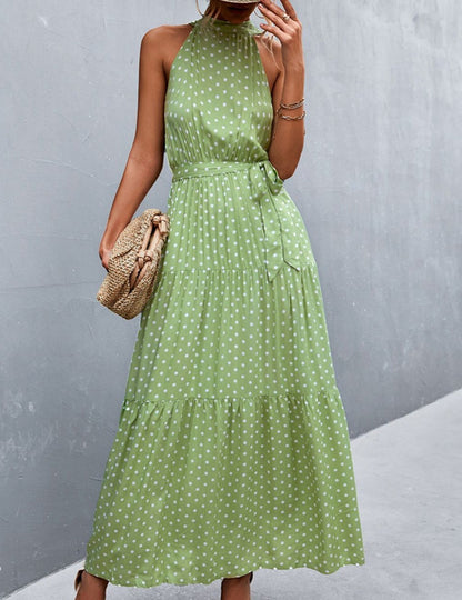 Ärmelloses Kleid mit Sommerprint