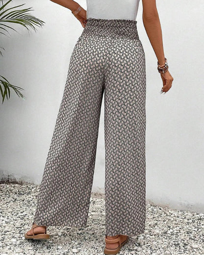 Amelia | Weite Hose mit geometrischem Print | Statement-Look | Luftiger Stoff
