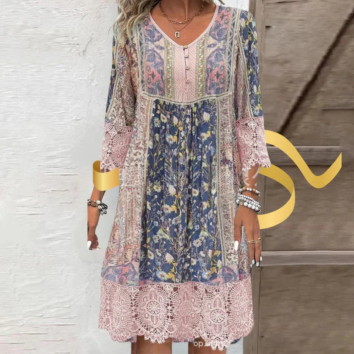 Ada - Vintage Spitzenkleid mit Druck