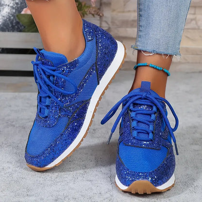 Turnschuhe mit Pailletten für Frauen
