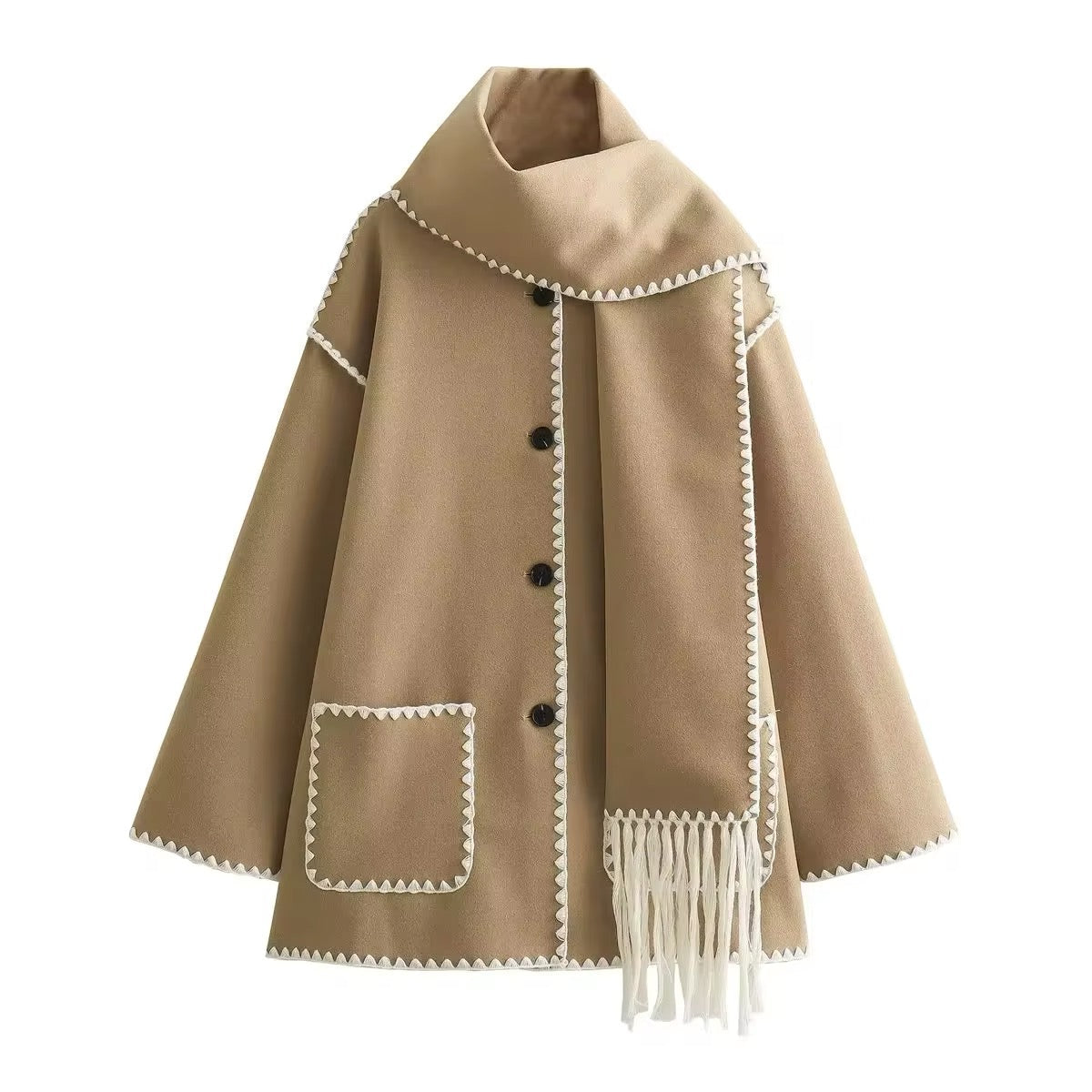 Vivian - lockere Jacke mit Schalknötchen