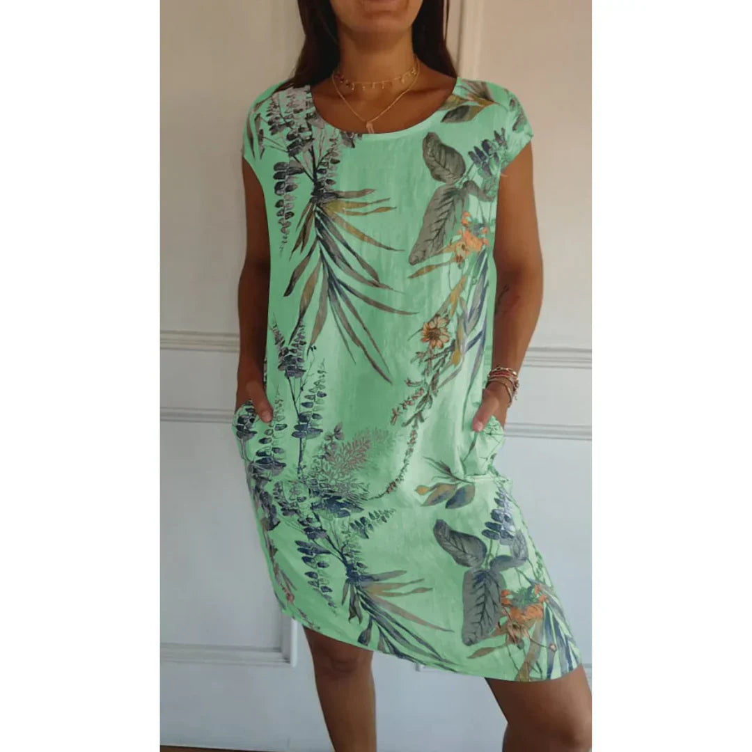 -Kleid mit rundem Ausschnitt