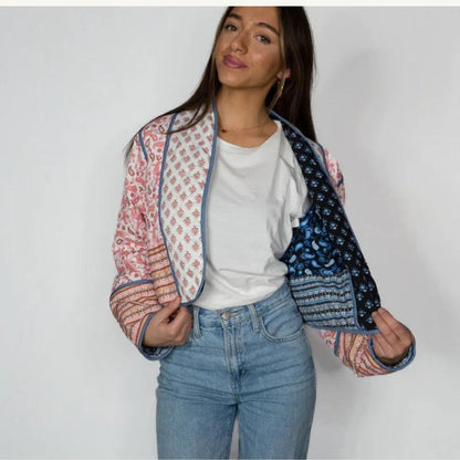 Wendewindjacke mit Boho-Print