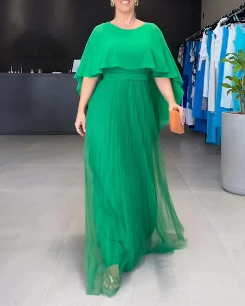 Beatrice - Elegantes Maxikleid mit Rundhalsausschnitt