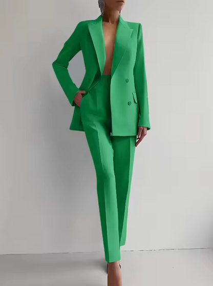 Set aus Blazer und Bundfaltenhose