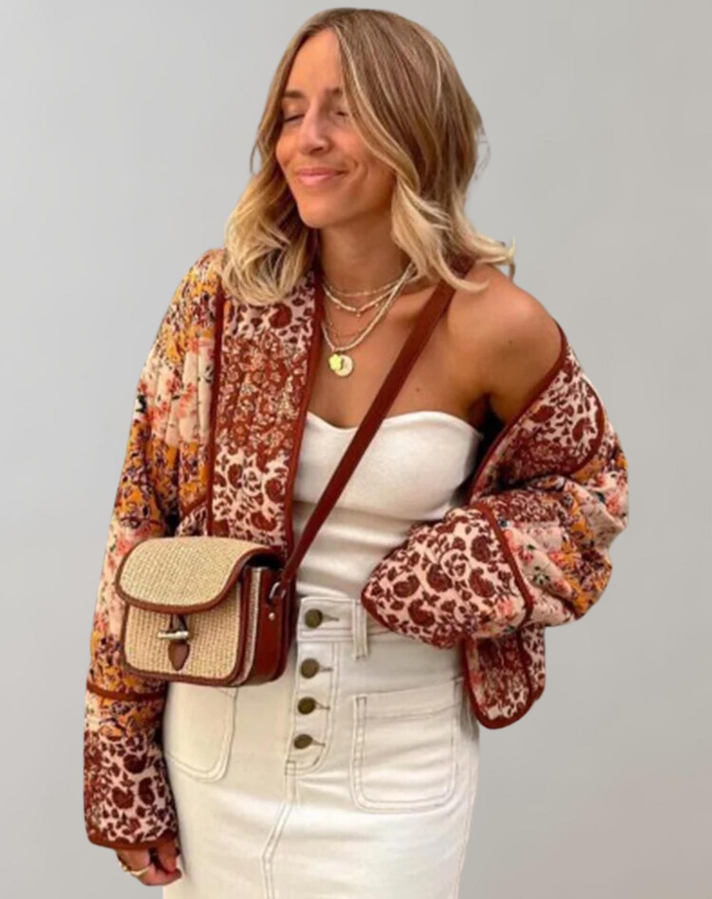 Perla - Lässige bedruckte Softjacke