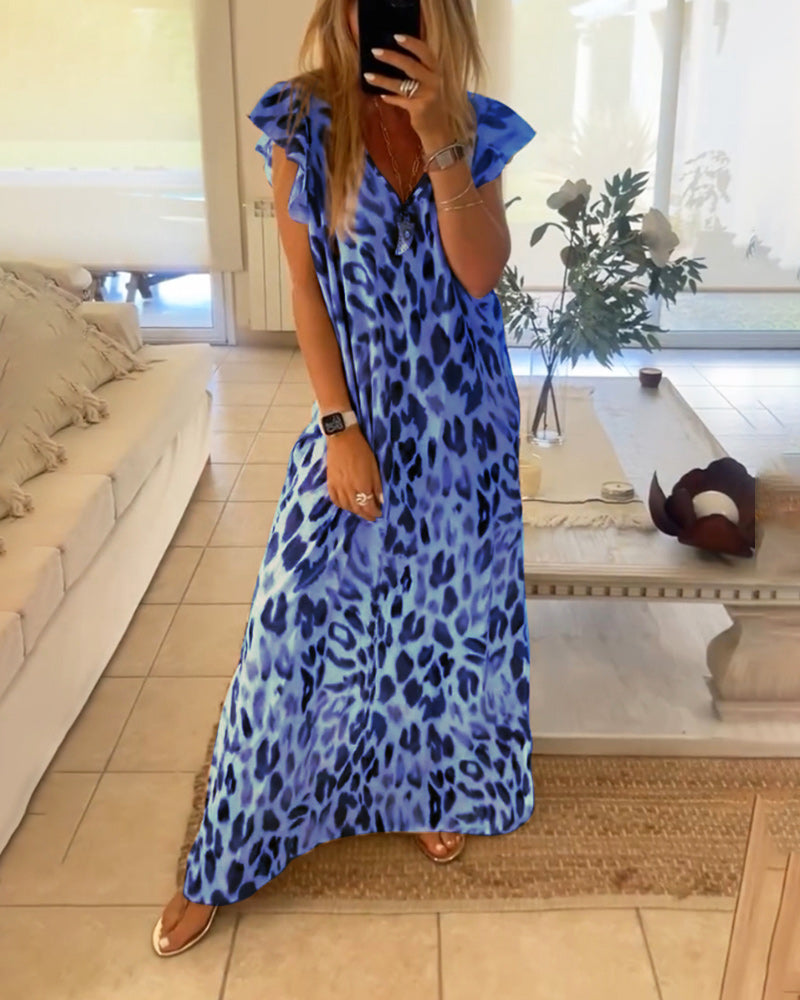 Kurzärmeliges Kleid im Retro-Stil