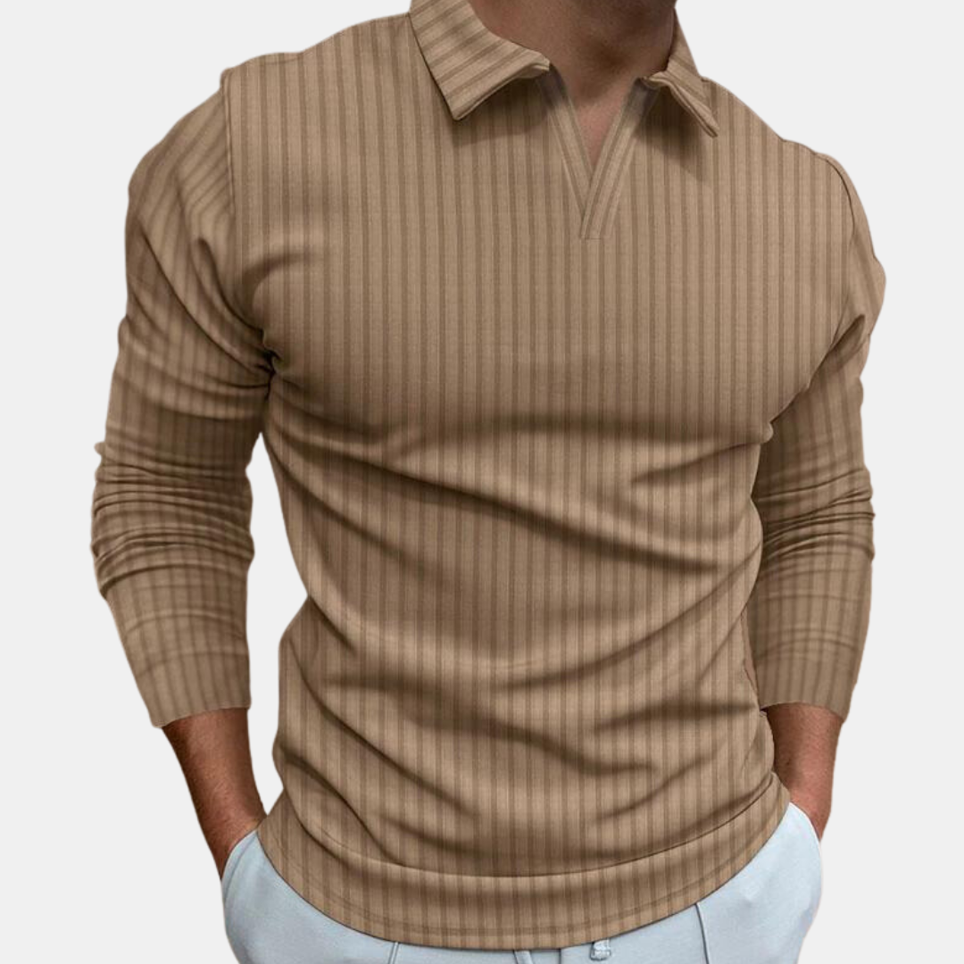 Carl | Langarm-Poloshirt für Männer
