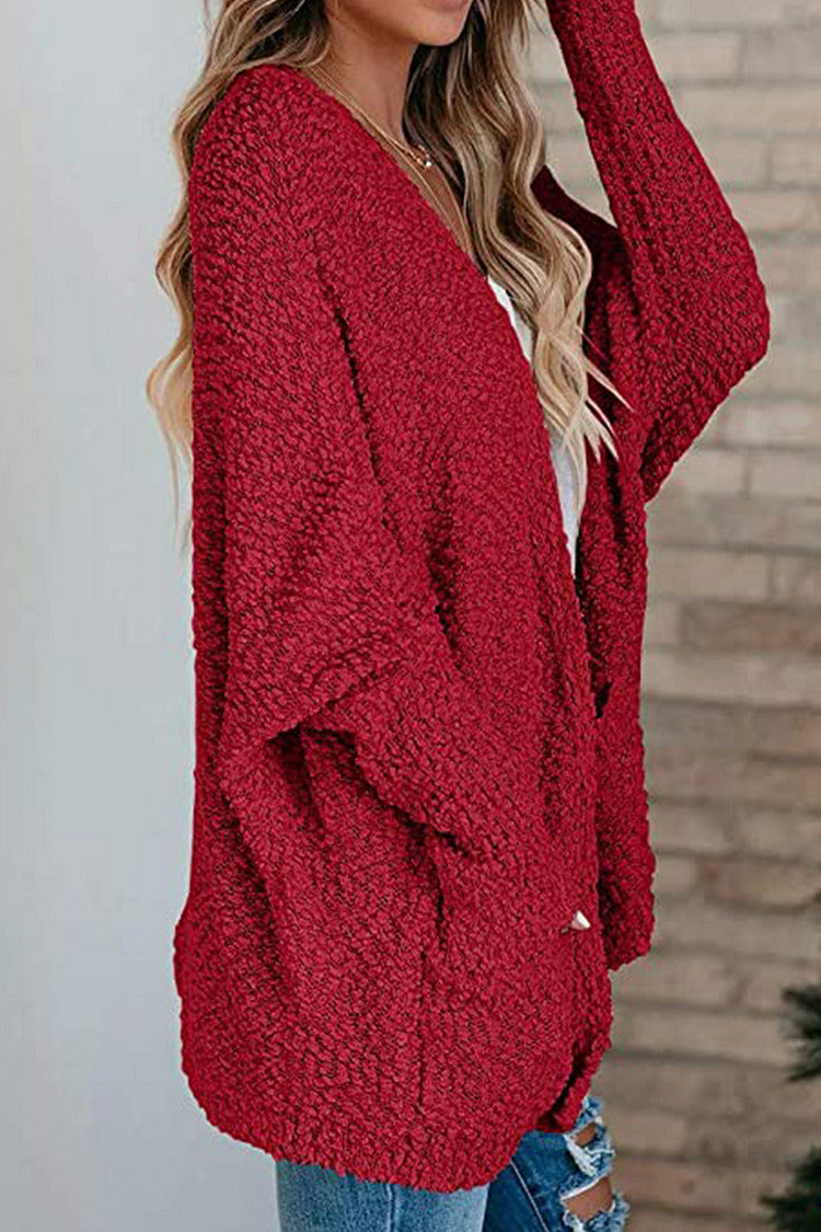 Kuschelige Strickjacke mit Puffärmeln für gemütliche Tage
