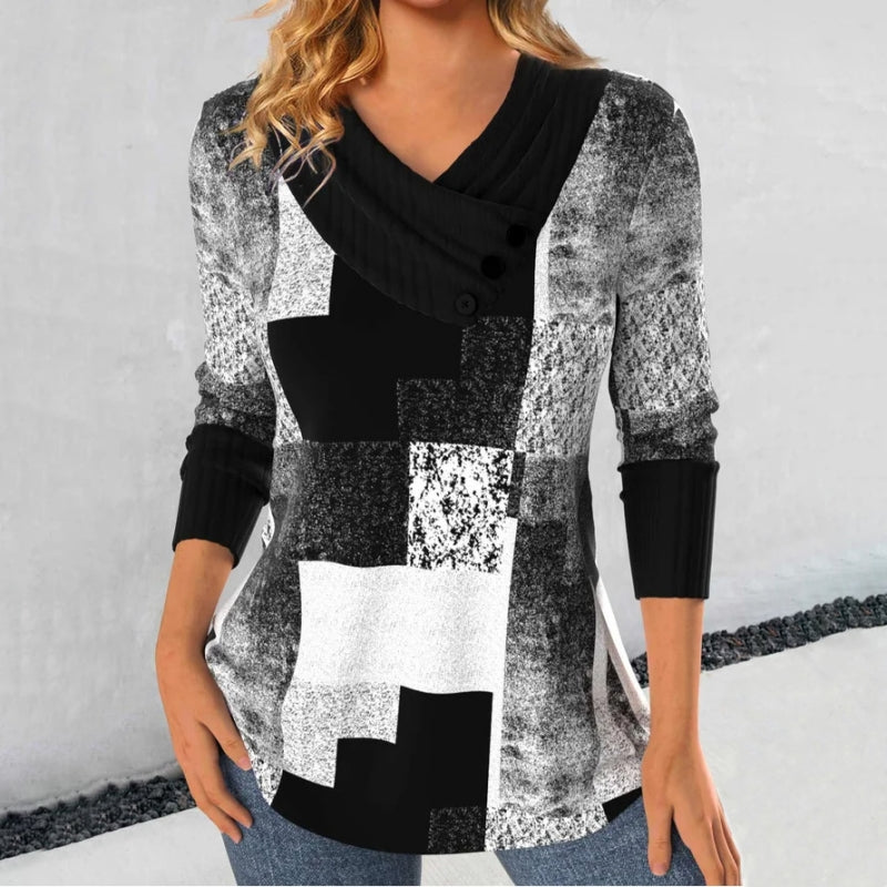 KACEY | Modische Bluse mit Farbblöcken