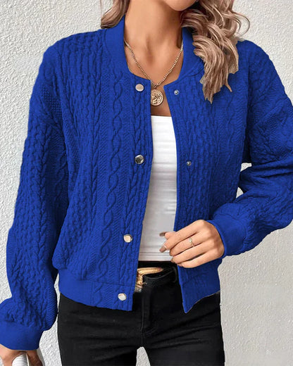 Ilse Jacq | Einfarbige Strickjacke mit Knöpfen