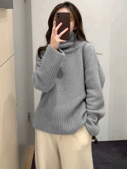 Anna - Strickpullover mit Stehkragen für Frauen
