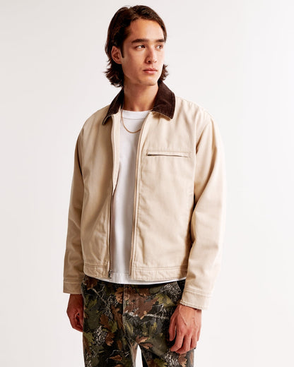 Kurze Arbeitsjacke mit Reißverschluss