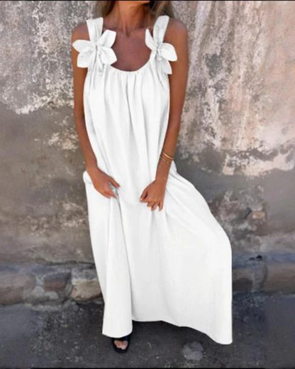 Langes Blumenkleid