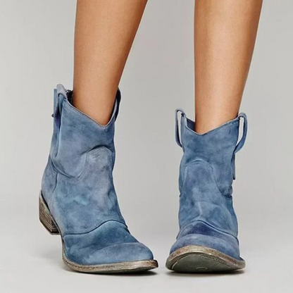 Lorelei - Elegante Stiefel mit niedrigem Absatz aus Leder