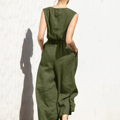 Fashion Lässiger Temperament-Jumpsuit ohne Ärmel