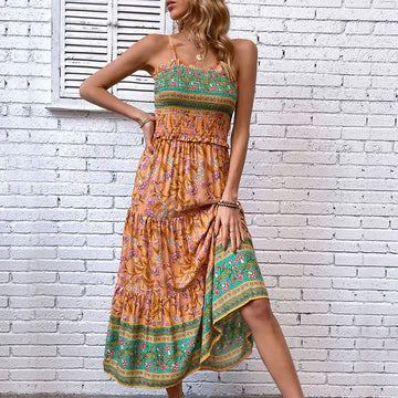 Amelia - Bohème-Kleid mit Rüsche