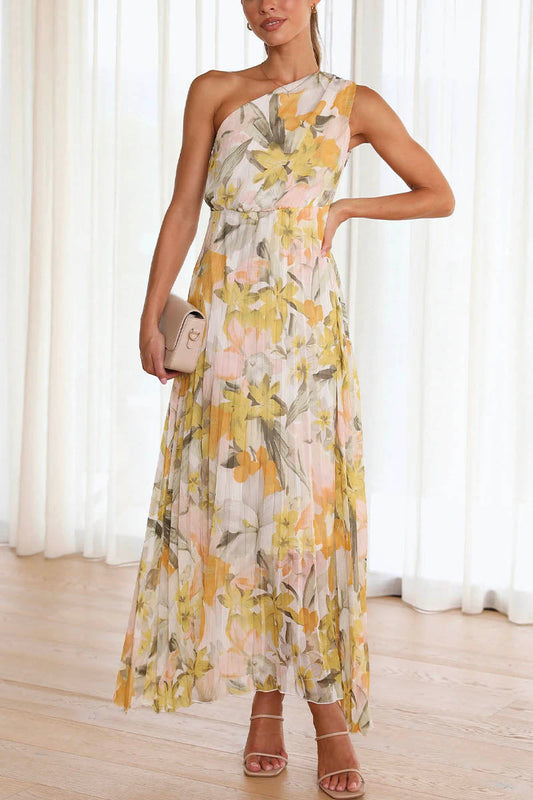 Bedrucktes Off-the-Shoulder-Kleid
