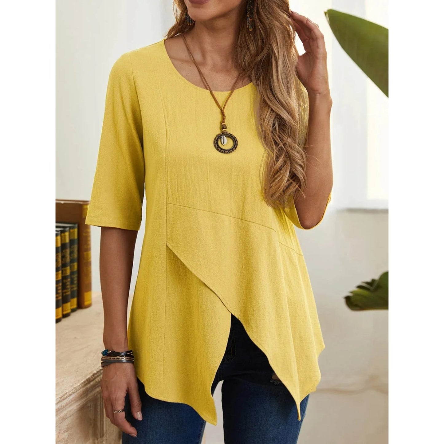 ByLina - Bluse mit O-Ausschnitt