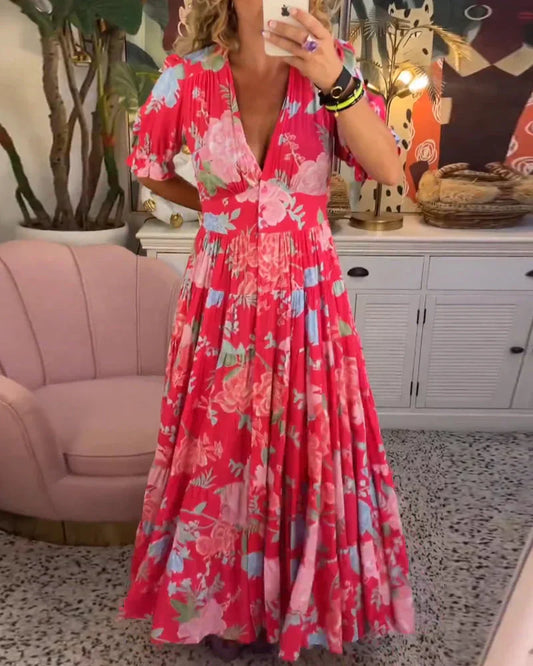 langes Kleid mit fließender Eleganz
