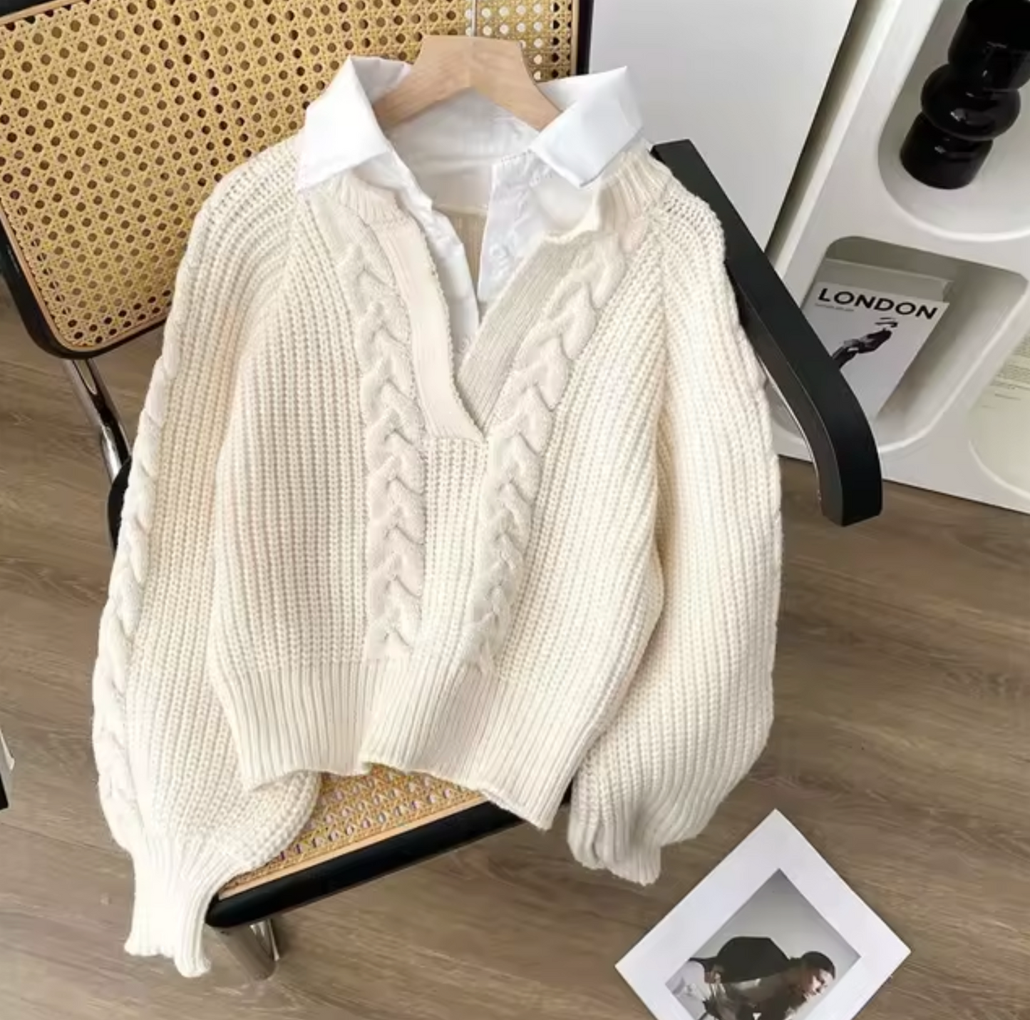 Addie - Strickpulli mit Kragen
