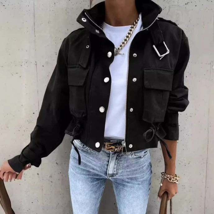 Tesha - Moderne Jacke mit Kordelzug für Frauen
