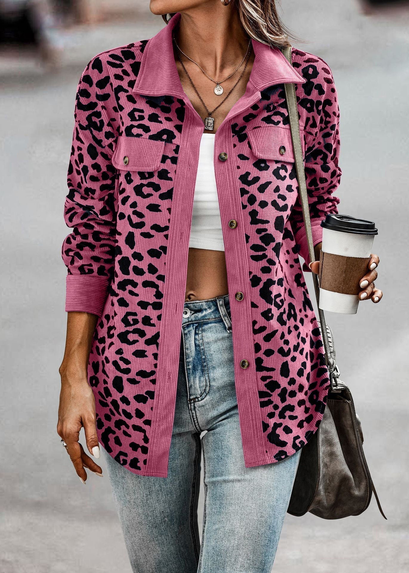 Schicke Jacke mit Leopardenmuster für Damen