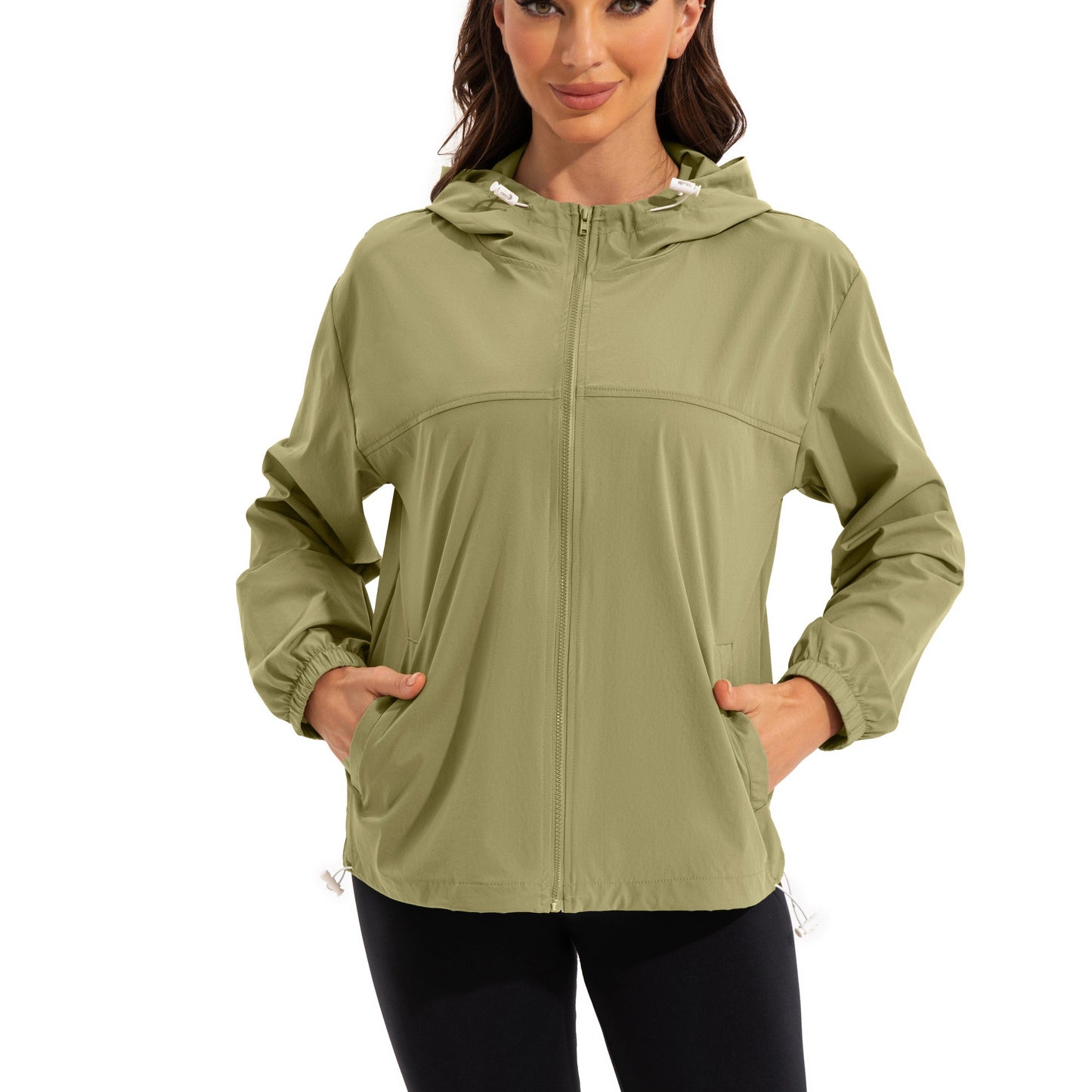 Nina | Leichte wasserabweisende Sportjacke mit Kapuze