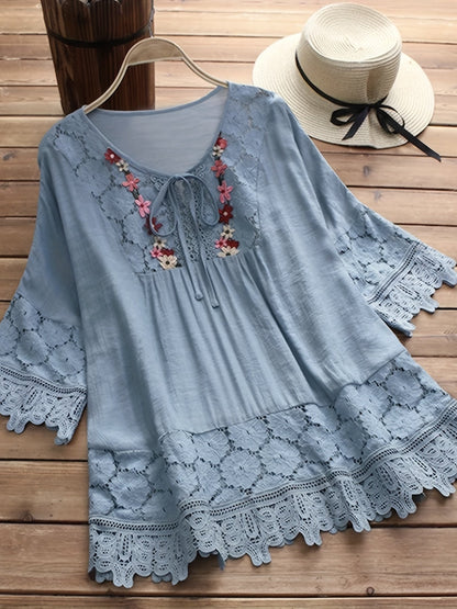 Tavo™ | Elegante Bluse aus raffinierter Spitze