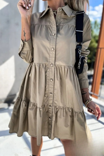 Evelyn Damenkleid mit fester Schnalle und umgekehrtem Ausschnitt